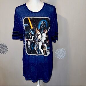 Star Wars Fans Lovers Ladies Blue s/s T-Shirt
Sheer/Lightweight Large 42-44